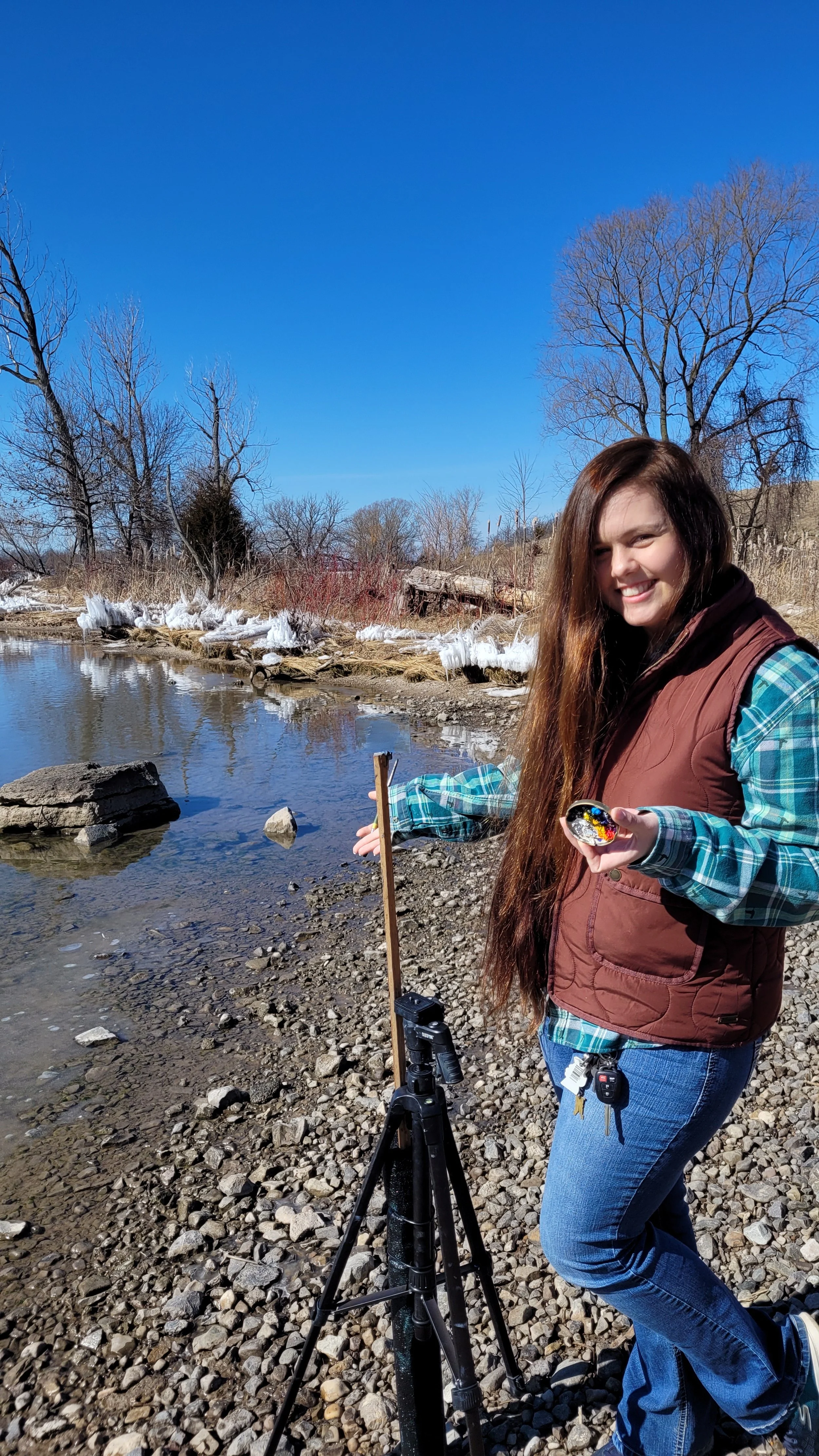 Spring View, Beaver Island Lagoon: Framed Plein Air Color Match
